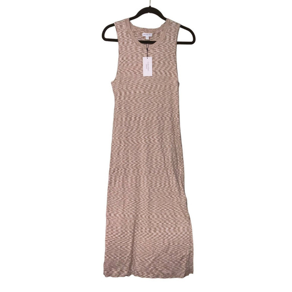 Calvin Klein Jeans Women's Space-Dyed Sleeveless Dress Beige/Cream Small NWT - Picture 3 of 12